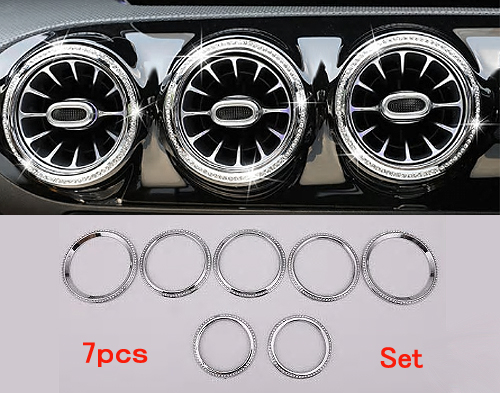 A/C吹出口クリスタルリング （７ピースセット）