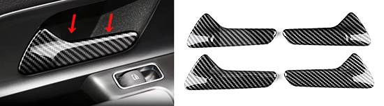 ドアレバー部カバーセット（カーボン調）