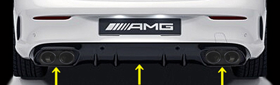C43クーペ(後期型)用リアディフューザー(ブラック色)