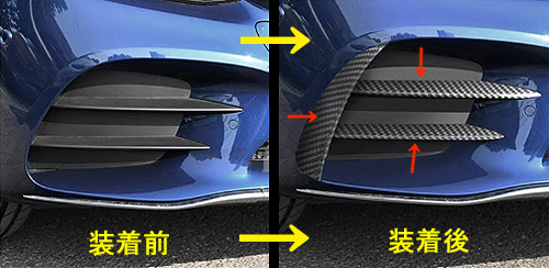 ダクトフインカバー(カーボンルック)