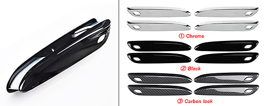 ワイパーレバー左右カバーセット （シルバー）