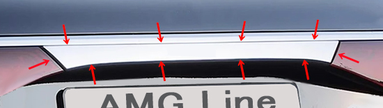 トランクメッキモールディング （クロームメッキ）